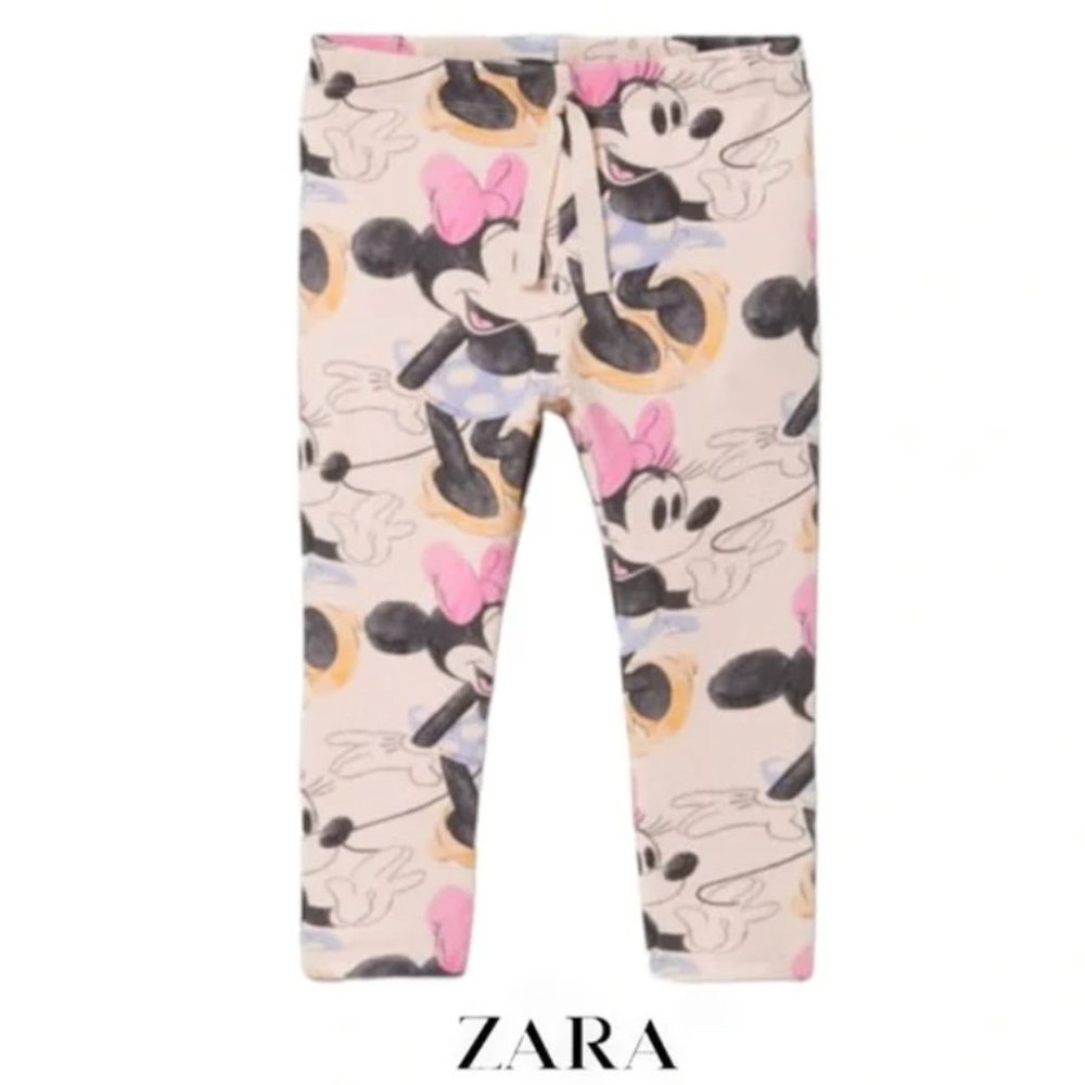 NWT Zara Disney Minnie Mouse Leggings